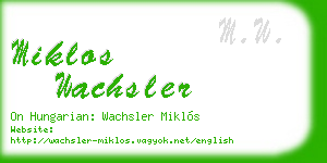 miklos wachsler business card