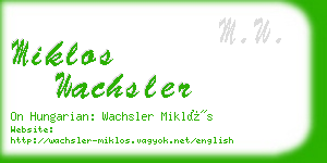 miklos wachsler business card